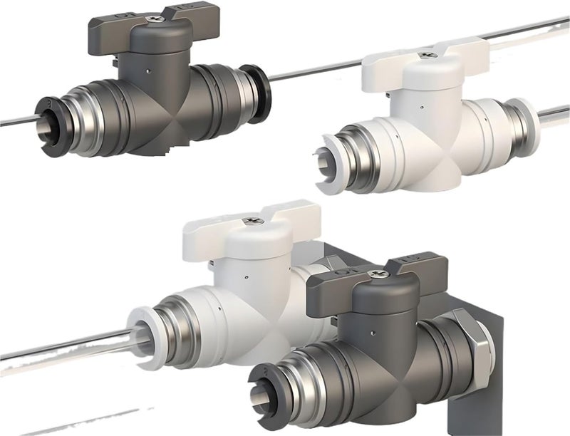 Pneumatic accessories BUC/HVFF Air pipe Air valve Switch valve 4/6/8/10/12/14/16mm(HVFF-Blue Economy,OD 6mm) - Image 1