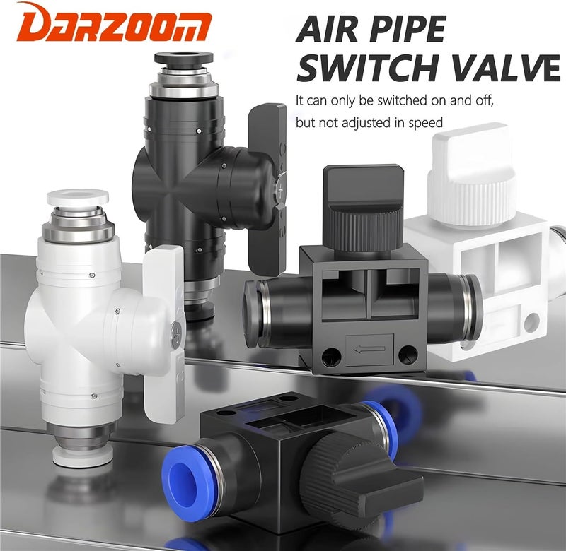 Pneumatic accessories BUC/HVFF Air pipe Air valve Switch valve 4/6/8/10/12/14/16mm(HVFF-Blue Economy,OD 6mm) - Image 3