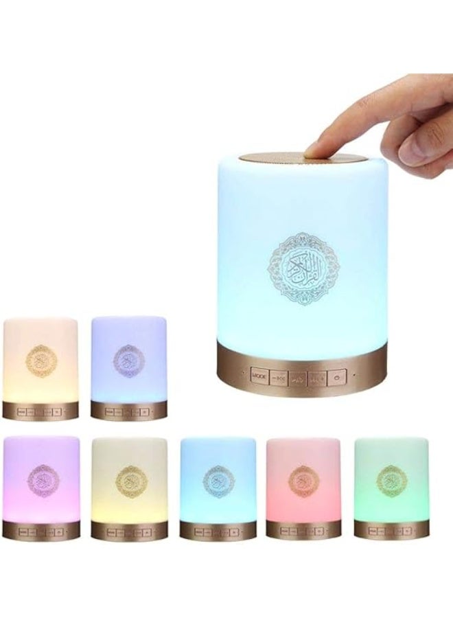 كروني مكبر صوت قرآن محمول كروني SQ-112 مع مصباح LED ذكي يعمل باللمس، وبلوتوث 5.0، وترجمة متعددة اللغات وجهاز تحكم عن بعد، مثالي للصلاة في المنزل، والدراسة الإسلامية، وهدية للمسلمين. - Image 1