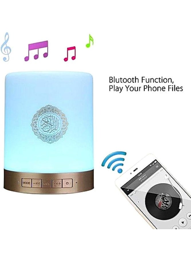 كروني مكبر صوت قرآن محمول كروني SQ-112 مع مصباح LED ذكي يعمل باللمس، وبلوتوث 5.0، وترجمة متعددة اللغات وجهاز تحكم عن بعد، مثالي للصلاة في المنزل، والدراسة الإسلامية، وهدية للمسلمين. - Image 2