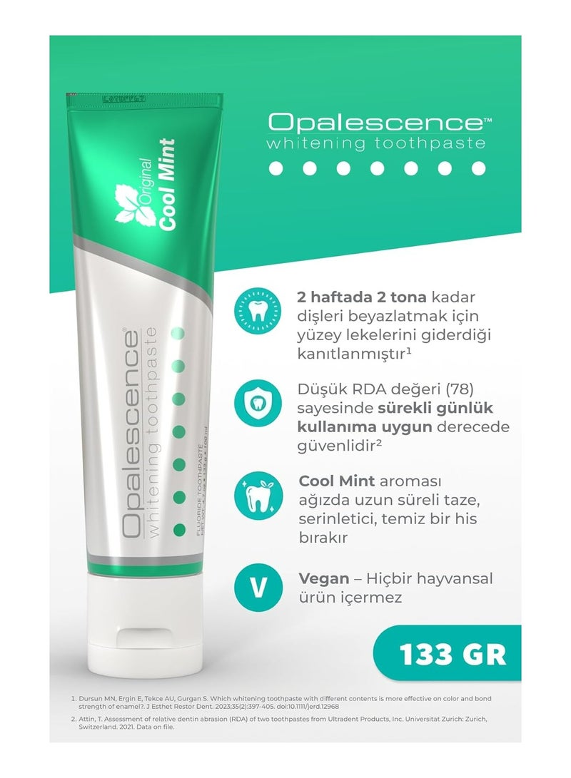أوبال سنس معجون أسنان أوباليسنس للتبييض بنكهة الأنعام الباردة 100 مل - معجون أسنان غني بالفلورايد لتبييض الأسنان وحماية من التسوس | نفس منعش، إزالة البقع، رعاية فموية موصى بها من طبيب الأسنان للاستخدام اليومي - Image 2