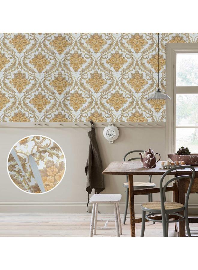 Bluejw Vintage Wallpaper Self-adhesive Wall Renovation Waterproof European Wallpaper Bedroom Living Room Dining Room Wallpaper Student Dormitory - Image 1