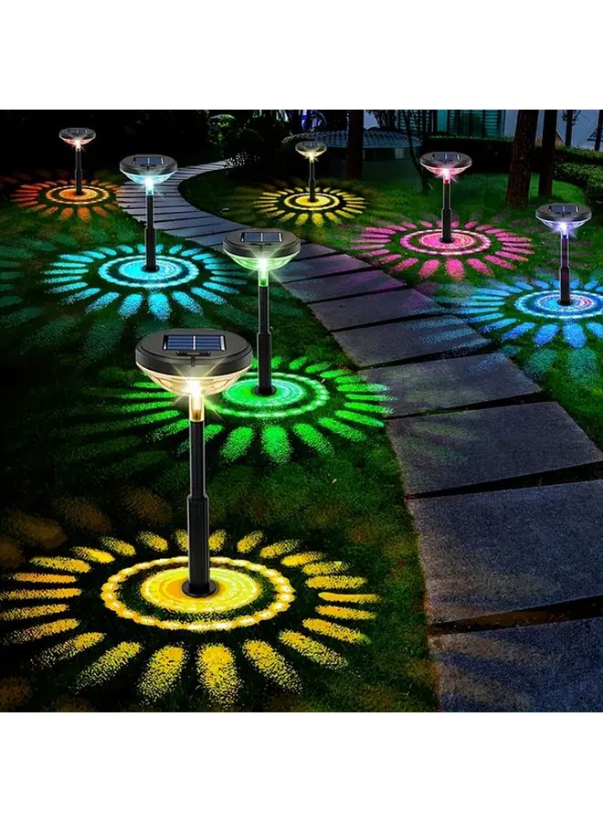 4 قطع أضواء مسارات شمسية بتدرج لوني دافئ، زينة ليد خارجية للحدائق - Image 5