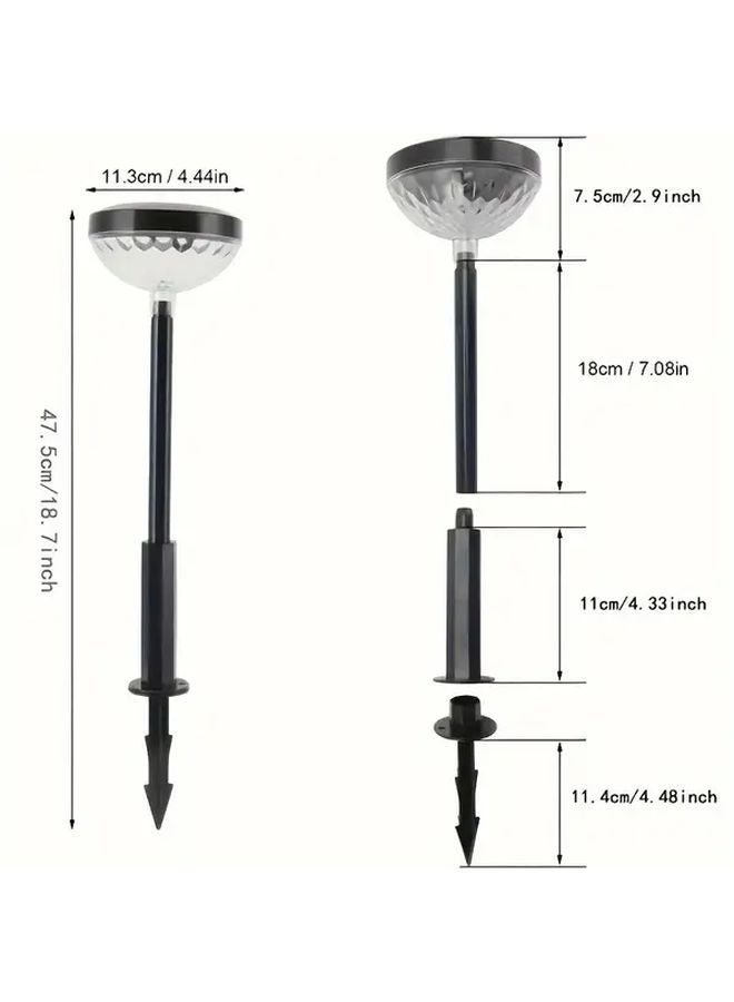 4 قطع أضواء مسارات شمسية بتدرج لوني دافئ، زينة ليد خارجية للحدائق - Image 4