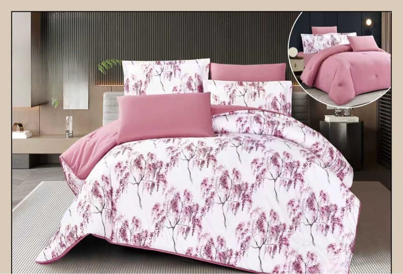 Luxury microfiber double bed set — 6 pieces in perfect sizes: Bedspread 240x260cm, Fitted sheet 200x200cm, Pillowcases 50x75cm, Cushions 45x45cm - Image 1