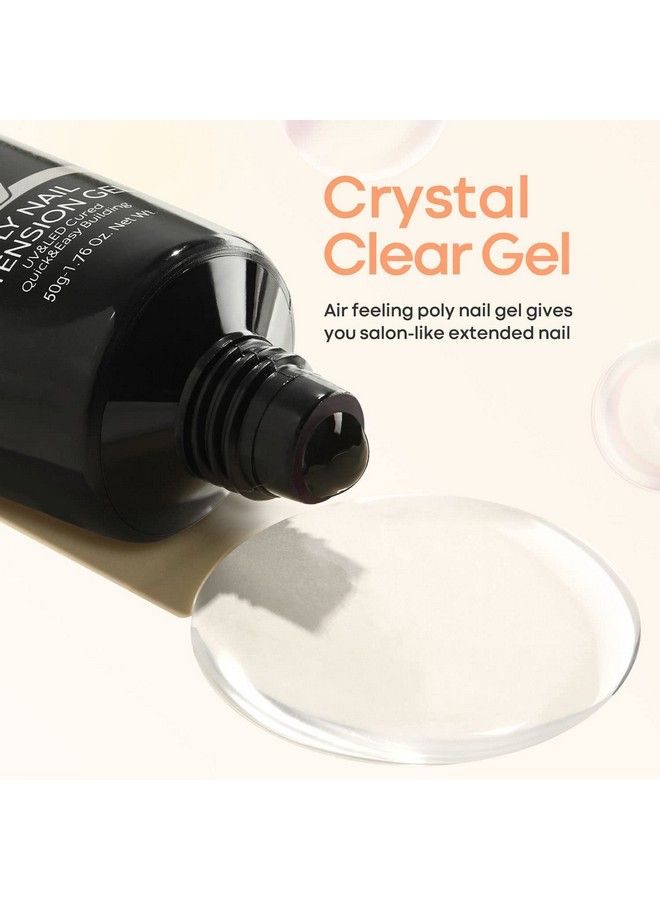 modelones Poly Nail Gel Builder 50Ml 176Oz Clear Color Nail Extension Gel Enhancement Nail Thickening Acrylic Extension Trial Professional Technician Tool - Image 4