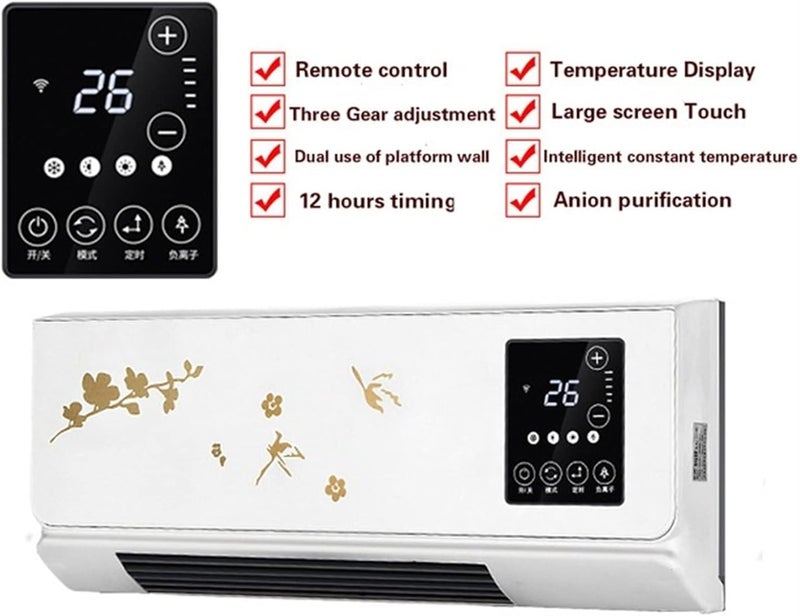 HCN Wall Heater Three Gears 1800w Wall Mounted Air Conditioner Heater for Office | Home Improvement | Heating Cooling & Air |home & Garden |1 Wall Heater (a+ Eu Standard) (D4) (X2)(a+ Heater) - Image 3