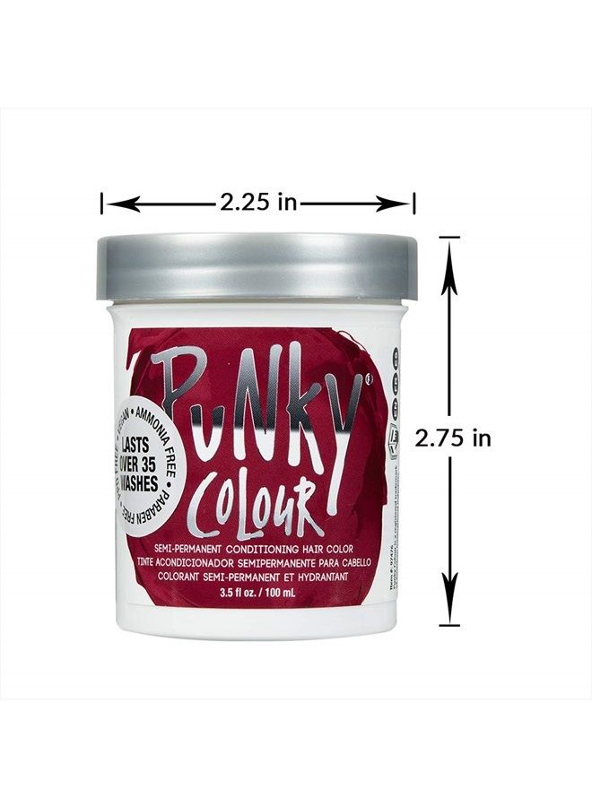 Punky Red Wine Semi Permanent Conditioning Hair Color, Non-Damaging Hair Dye, Vegan, PPD and Paraben Free, Transforms to Vibrant Hair Color, Easy To Use and Apply Hair Tint, lasts up to 35 washes, 3.5 - Image 5