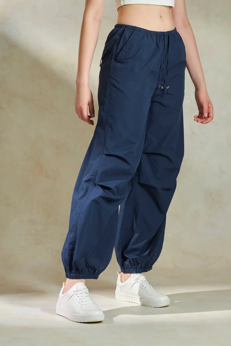 Virgio Cotton Parachute Daywear Pants for Women