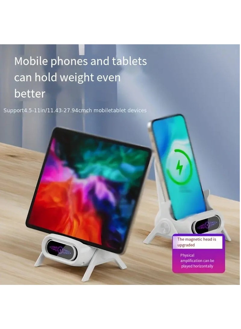 Hihonor Portable Mini Chair Wireless Charger Phone Holder, Mini Chair Wireless Fast Charger Multifunctional Phone Holder, Multifunctional Wireless Fast Charging Station, White  - Image 5