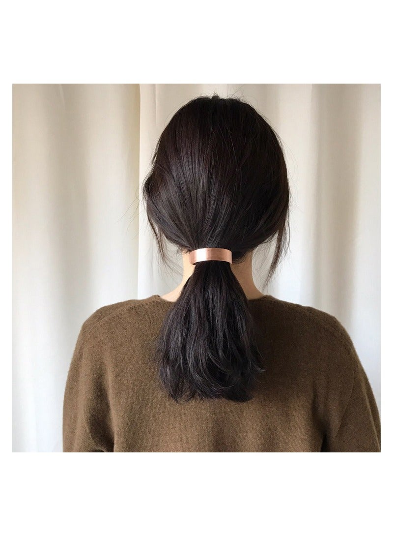 KASTWAVE 2 Pcs Women Semicircle Ponytail Hair Clips, Fashion Women Barrettes Ponytail Cuff, Metal Spring Hair Clips Barrette Accessories for Women Girls Hair Jewelry, Gold & Silver - Image 5