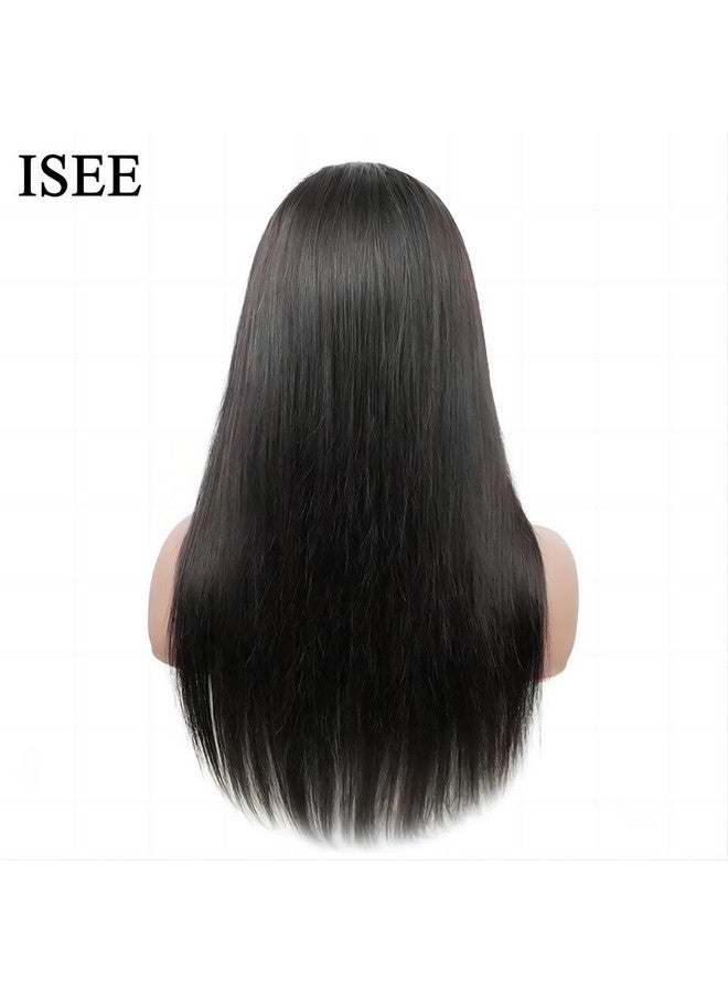 آي سي باروكة شعر بشري بدون غراء من Wear Go، مقطوعة مسبقًا، شعر بشري مستقيم شفاف عالي الدقة بدون غراء، باروكة شعر بشري مسبقة التبييض بعقد صغيرة للنساء ذوات البشرة السمراء، 180%، 18 بوصة - Image 1