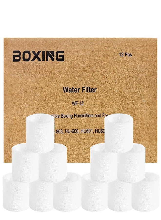 Boxing 12-Pack Top Fill Humidifier Replacement Filters, Capture Particles, Improve Humidification Efficiency, Prevent Leaking Caused by Impurities, Extend Lifespan of Humidifier HU-802, HU-602 - Image 1