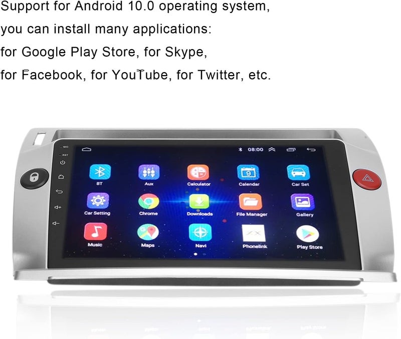 klarako Car Navigation, 9in Car Stereo HD Touch Screen Navigation for Android10.0 Replacement for Citroen C4 C?Triomphe C?Quatre 2004?2009(1+16) - Image 4