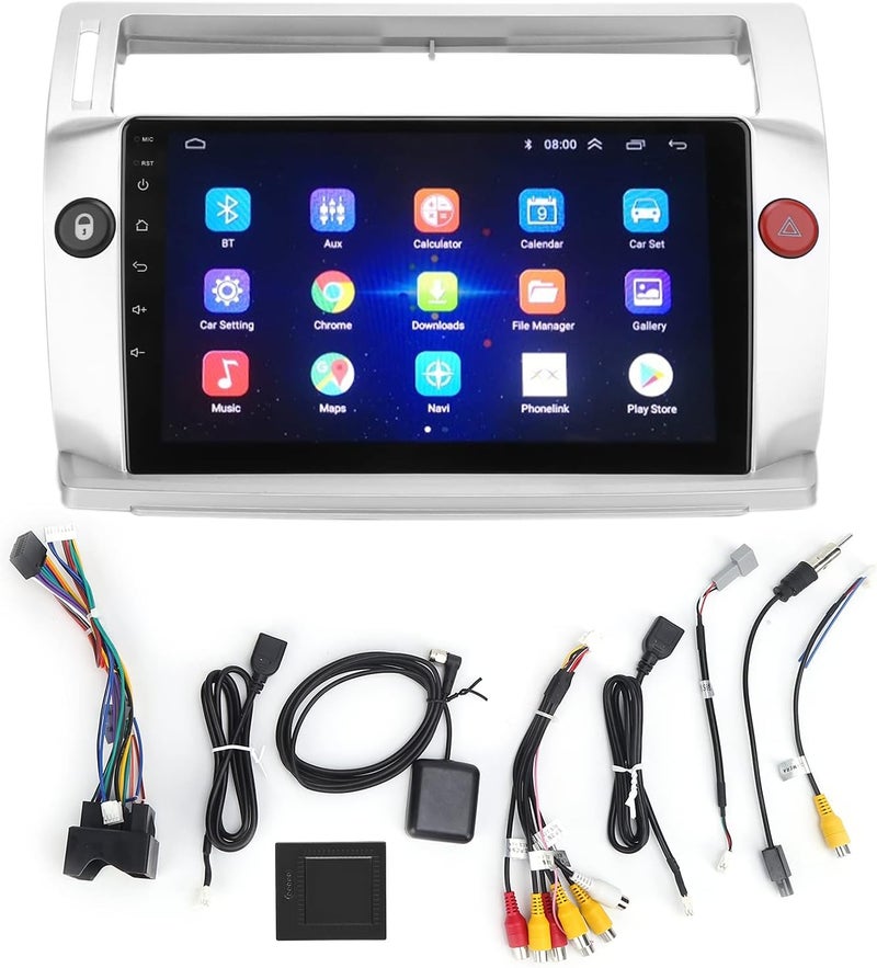 klarako Car Navigation, 9in Car Stereo HD Touch Screen Navigation for Android10.0 Replacement for Citroen C4 C?Triomphe C?Quatre 2004?2009(1+16) - Image 1