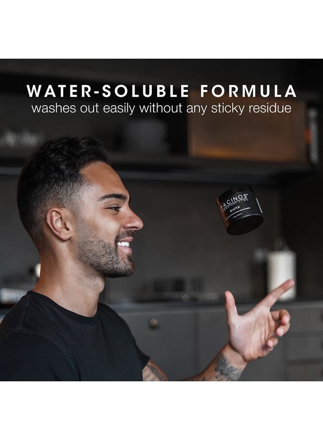 Pacinos Matte Hair Paste - Firm Hold, No Shine, Sculpting & Styling Wax, Long Lasting Definition & Texture, No Flakes, All Hair Types, 4 Fl. Oz. - Image 2