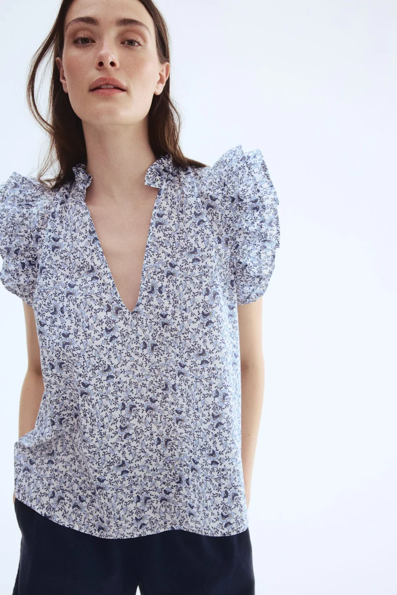 اتش اند ام Frill-trimmed blouse