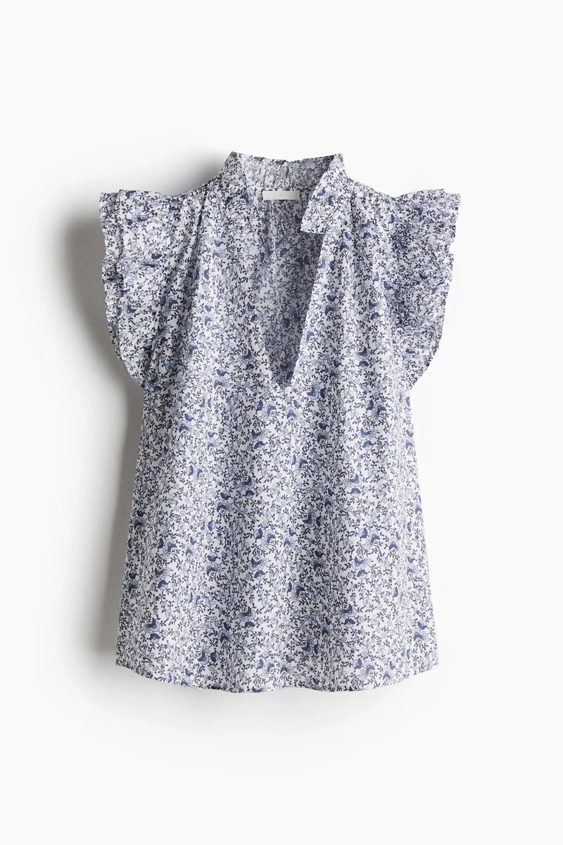H&M Frill-trimmed blouse