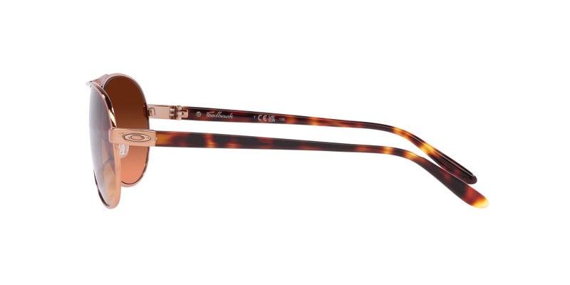 Oakley Women's OO4079 Feedback Aviator Sunglasses, Rose Gold/Prizm Brown Gradient, 59 mm - Image 4