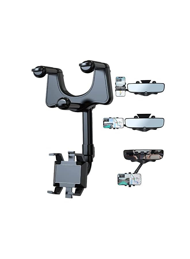 AUTOYSUR Mount for Car, 360°Rotatable and Retractable Car Phone Holder Mount Multifunctional Rearview Mirror Phone Holder Car Adjustable Cell Phone Holder for iPhone 13 12 11 Pro Max XR All Smartphones - Image 2