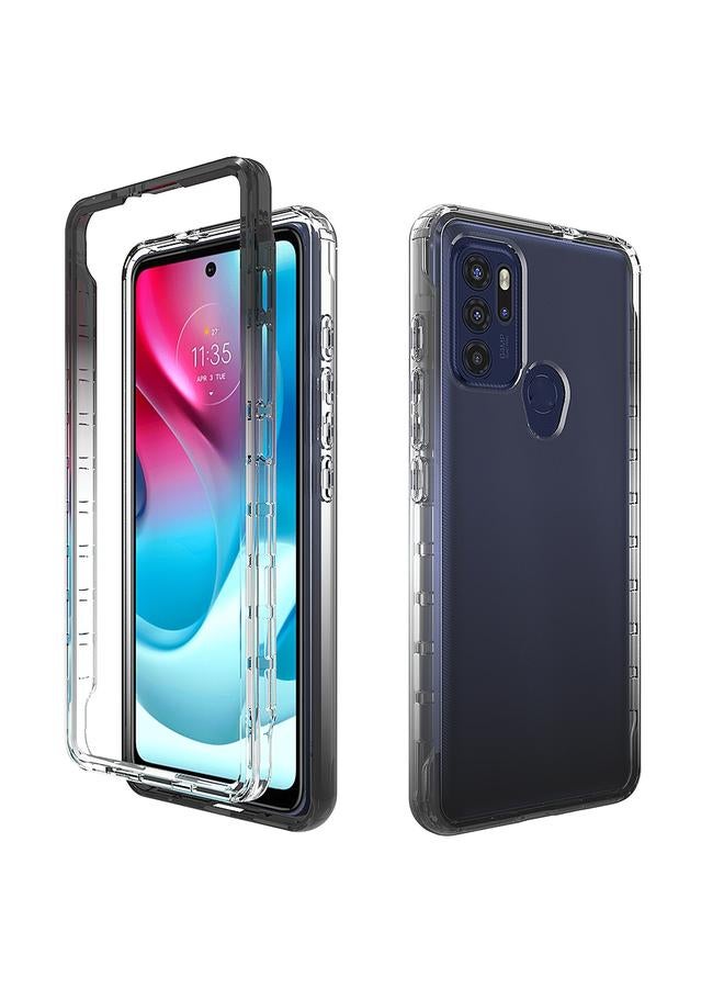 The Bros Case For Motorola Moto G60S High Transparency Two-color Gradual Change Phone Case