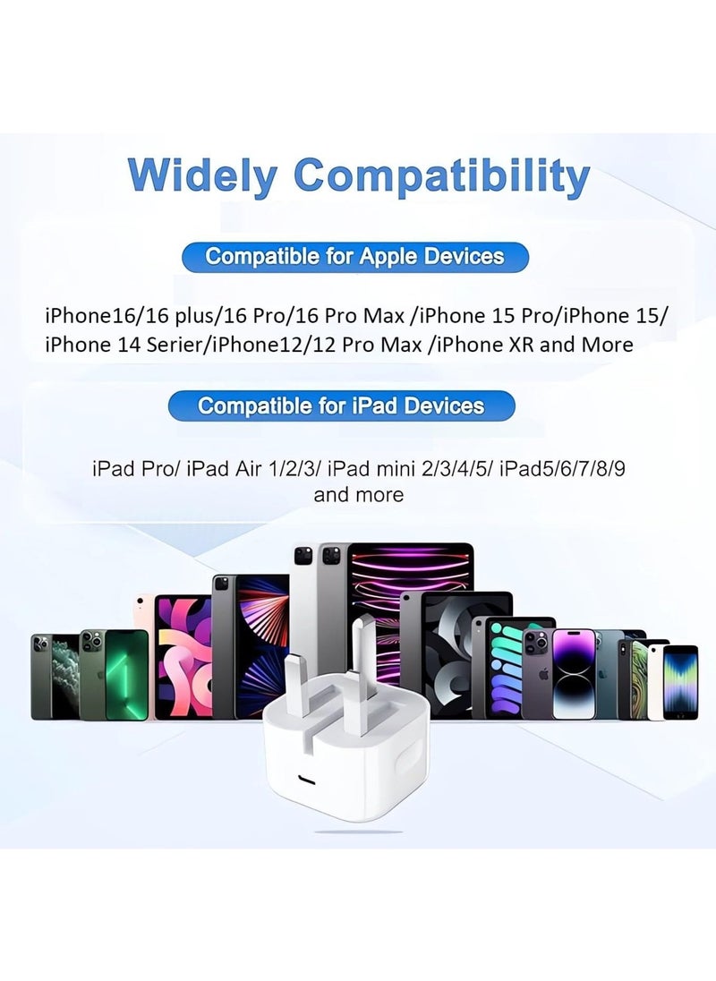 Generic - iPhone 20W USB-C Fast Charger | Power Adapter for iPhone 15/14/13/12/SE/11/XR/XS/X & iPad – Rapid Charging & Compact Design - Image 1