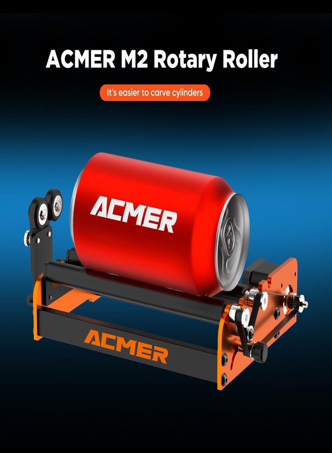 ACMER M2 Laser Rotary Roller, Laser Engraver Y-axis Rotary 360° Roller with 4-138mm Engraving Space for Engraving Cylindrical Objects, Ring, Suitable for ACMER P1, P2 and Most Laser Engrave - Image 3