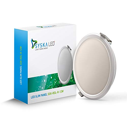 SYSKA SSK-RDL-R-12W-4000K Led Slim Downlight (Polycarbonate) (Warm White) - Image 1