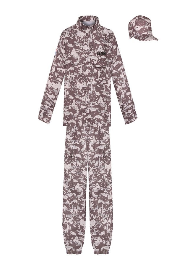 Davsolly Army Costume for Boys Army Halloween Costume for Kids Military Camo Soldier Costume for Soldier Dress Up Halloween - Image 1