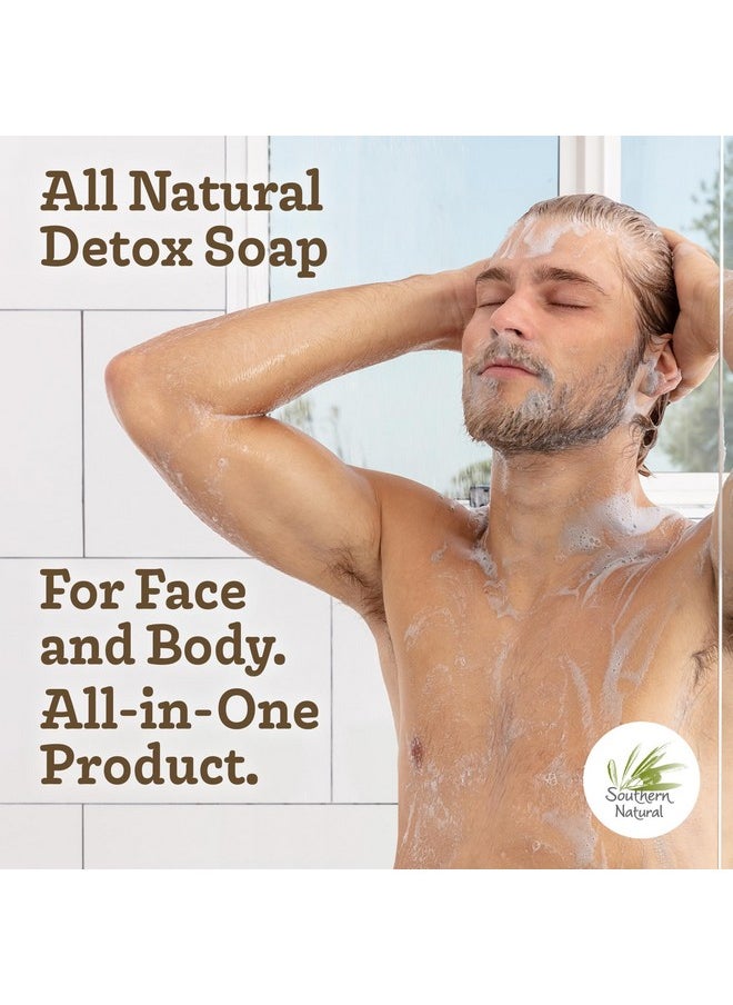 southern natural Southern Natural Activated Charcoal Soap Bar (3 Pack) Face and Body Soap For Sensitive Skin With Dead Sea Mud, Goat Milk & Peppermint Essential Oil  - Image 4