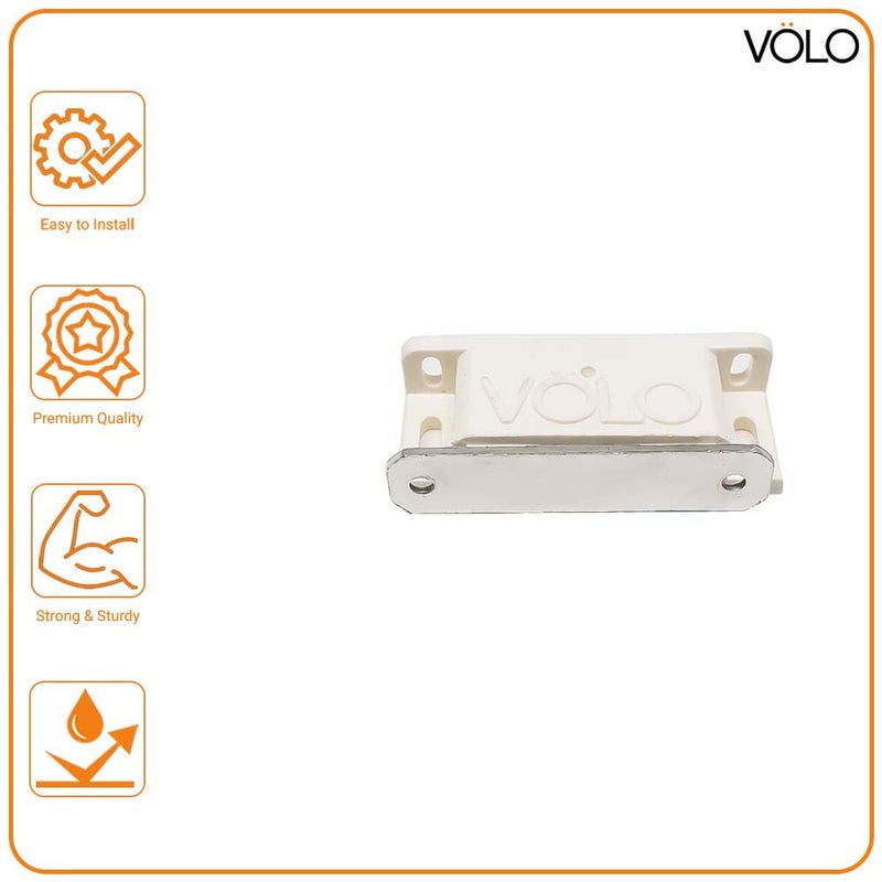Volo VOLO Polyvinyl Chloride Door CatcherDoor Magnet For Cabinet Cupboard Wardrobe Kitchen Bathroom OfficeDoor Closer MagnetWhitePack Of 5 Pcs  - Image 4