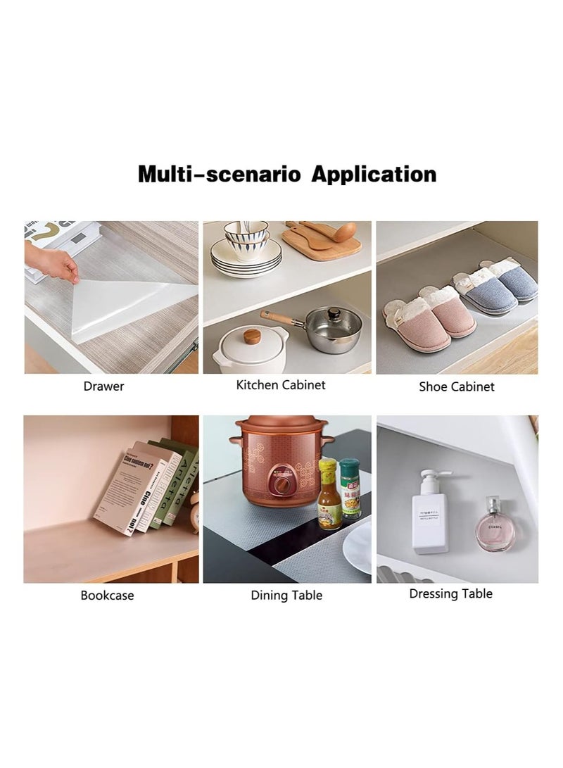 Drawer Liners 45*150cm Kitchen Shelf Liner EVA Non-Adhesive Waterproof Washable Cupboard Cabinet Liner Refridger Locker Anti-Slip Mats Sink Protector for Home Office - Image 3