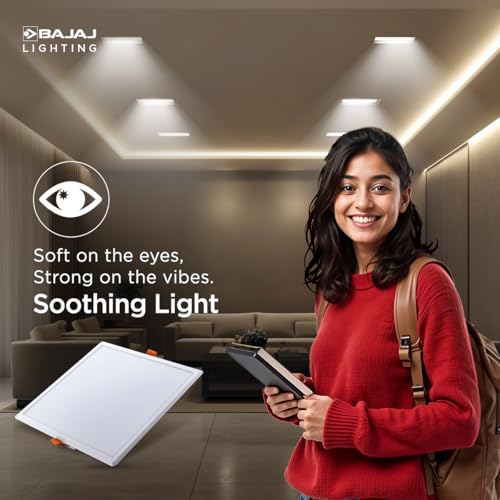 Bajaj Plastic Ivora Plus LED Panel | 6W Square Panel For Ceiling | Soothing Light | Cool Day Light (Pack Of 4) - Image 5