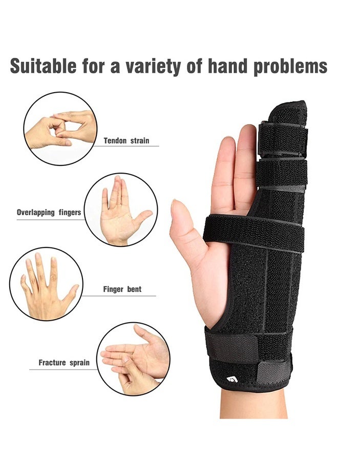 Boxer Finger Splint and Pinky Splint Support for Trigger Finger, Metacarpal Fracture, Tendonitis, Sprains, 2 Sizes M&L, Fits Both Hands - Image 3