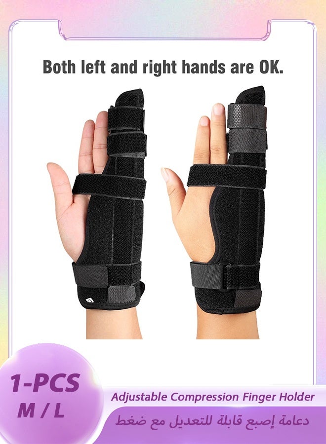 Boxer Finger Splint and Pinky Splint Support for Trigger Finger, Metacarpal Fracture, Tendonitis, Sprains, 2 Sizes M&L, Fits Both Hands - Image 1