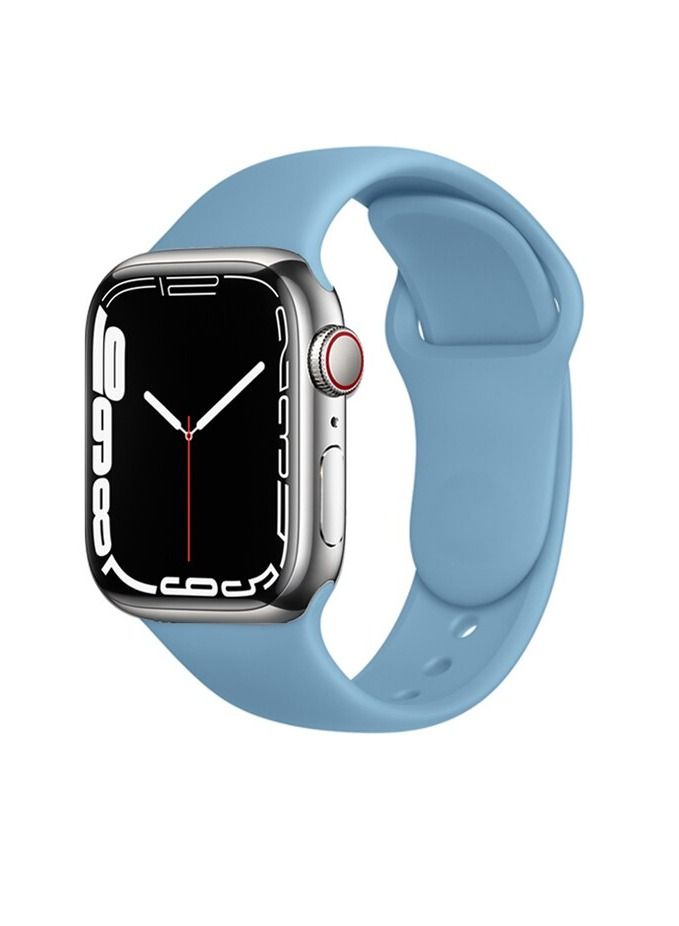 Apple Watch Band 41mm Soft Silicone Sport Band Replacement Wrist Strap Compatible for iWatch Apple Watch Series 7 (41mm) - Image 1