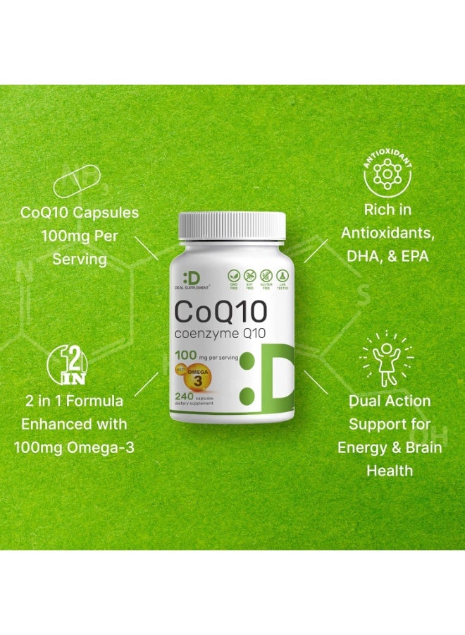 ملحق الصفقة كوك10 100 ملغ مع أوميغا 3 100 ملغ، 240 كبسولة - Image 5