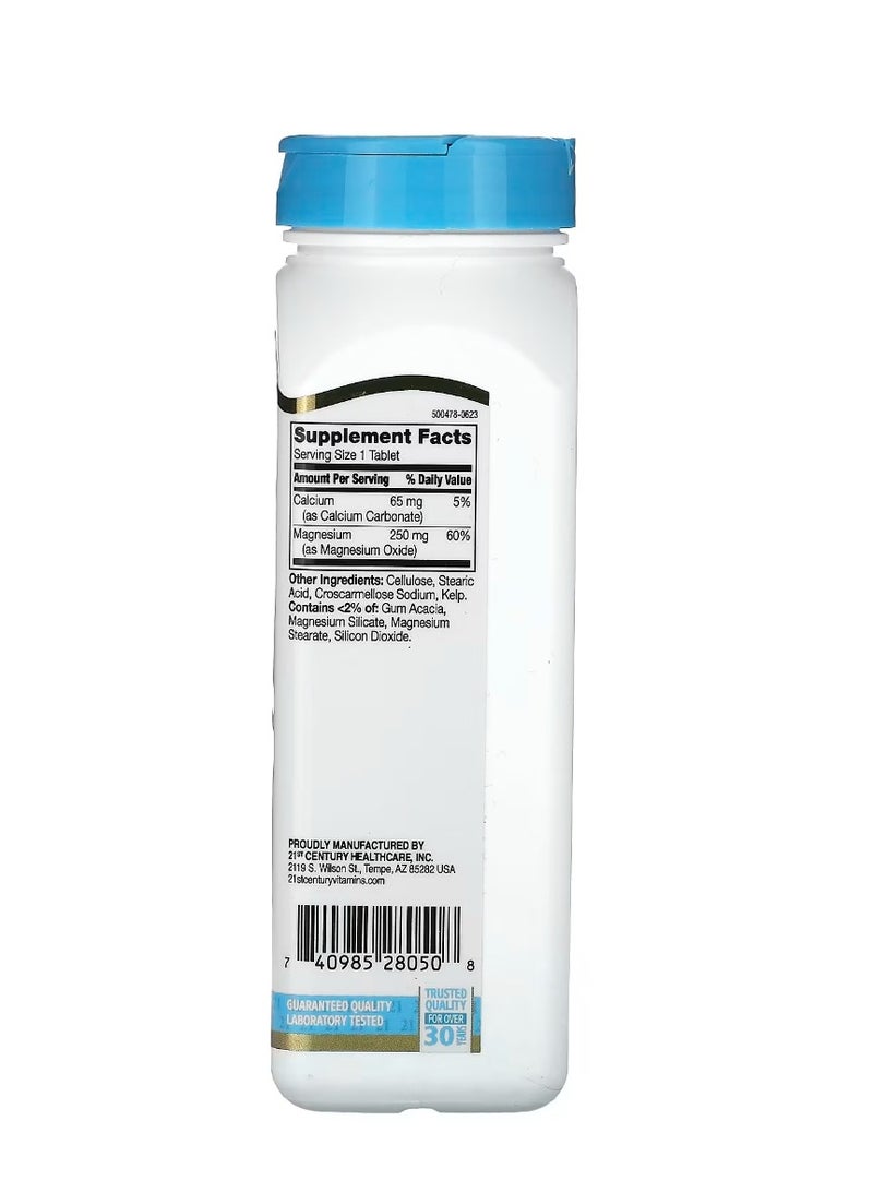 21st Century Magnesium 250 mg 250 Tablets - Image 2