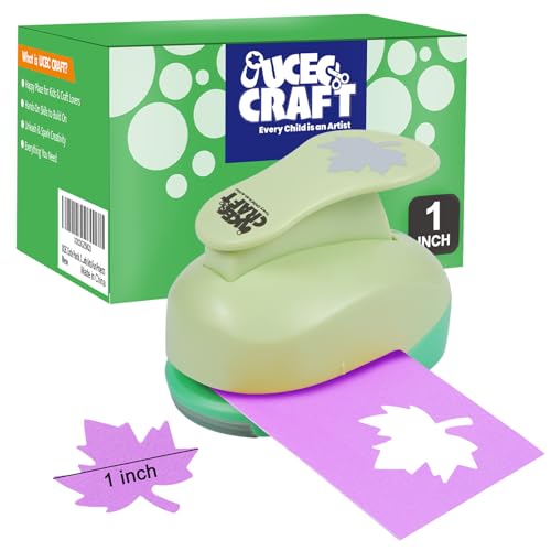 UCEC Maple Leaf Punch Cutter 1inch Paper Punches Craft Lever Punch Handmade Leaves Shape for Paper Crafting Scrapbooking Cards Decoration DIY Arts - Image 1