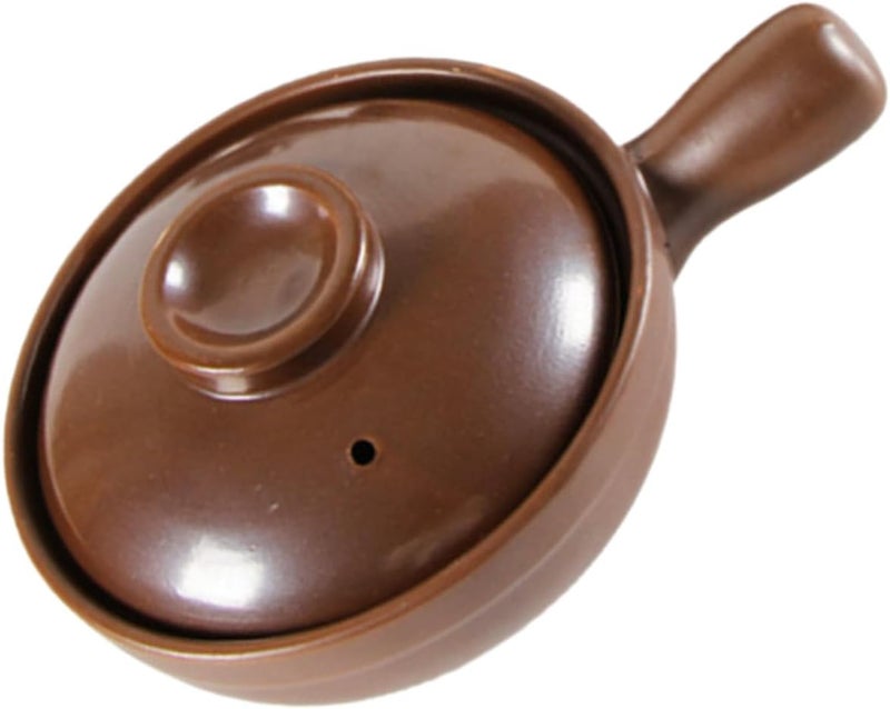 Angoily High Temperature Resistant Ceramic Casserole Pot with Lid Traditional Small Lithium Porcelain Cooking Pot for Household Rice Noodles Stews Kitchen Cookware with Side Handles for - Image 1