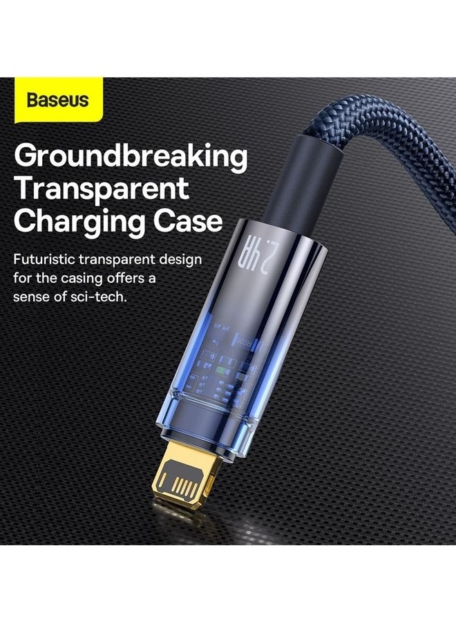 بيسوس كابل شحن سريع USB إلى Lightning لهاتف iPhone 14 Pro Max سلك نقل البيانات مع إيقاف التشغيل التلقائي لهاتف iPhone 14 13 12 11 Pro Max Mini XS Plus 2.4A - Image 4