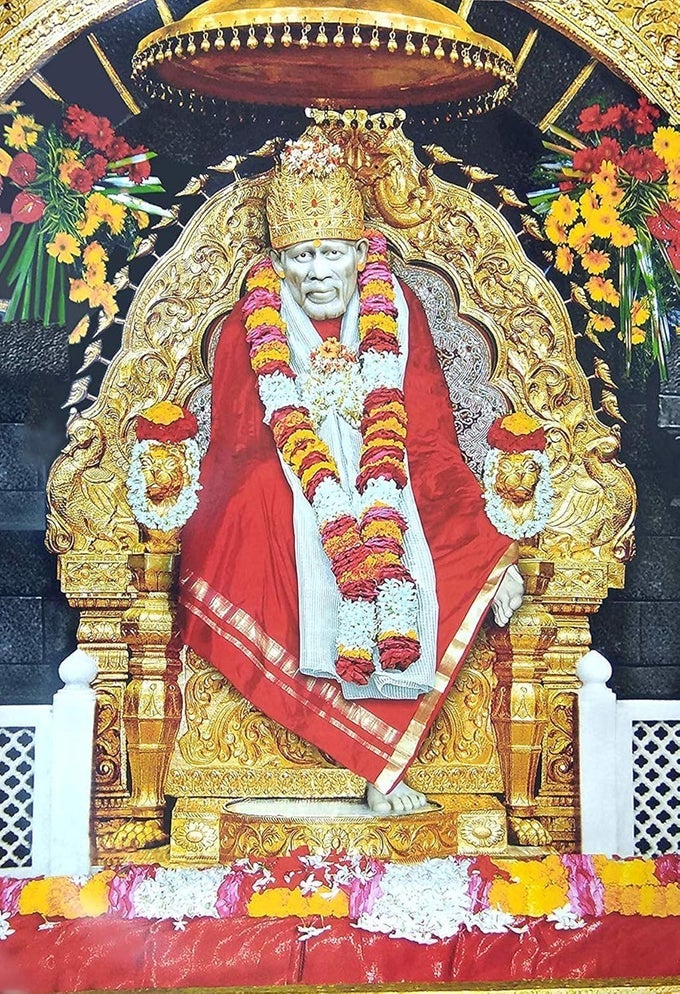 SHIRDI SAIBABA WALLPAPERS FULLY WATERPROOF VINYL STICKER POSTER FOR LIVING ROOMBEDROOMOFFICEKIDS ROOMHALL 24X36