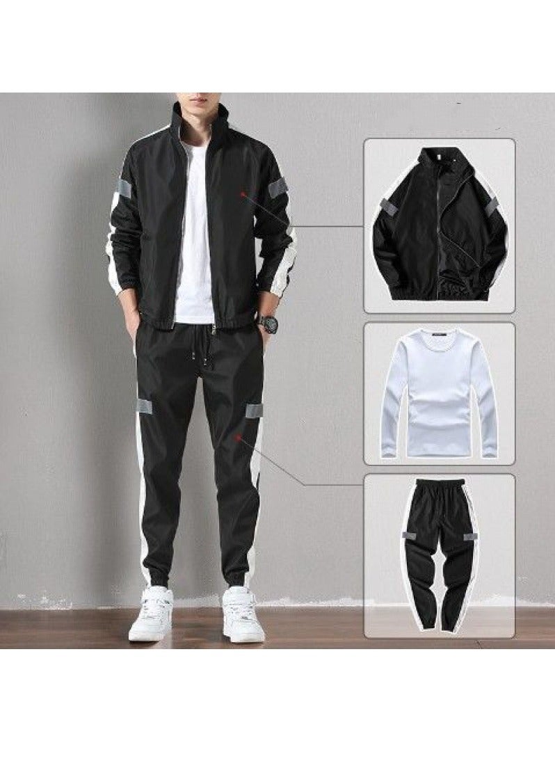KUYING Loose Fitting Ice Silk Pants Quick Drying Sports Set
