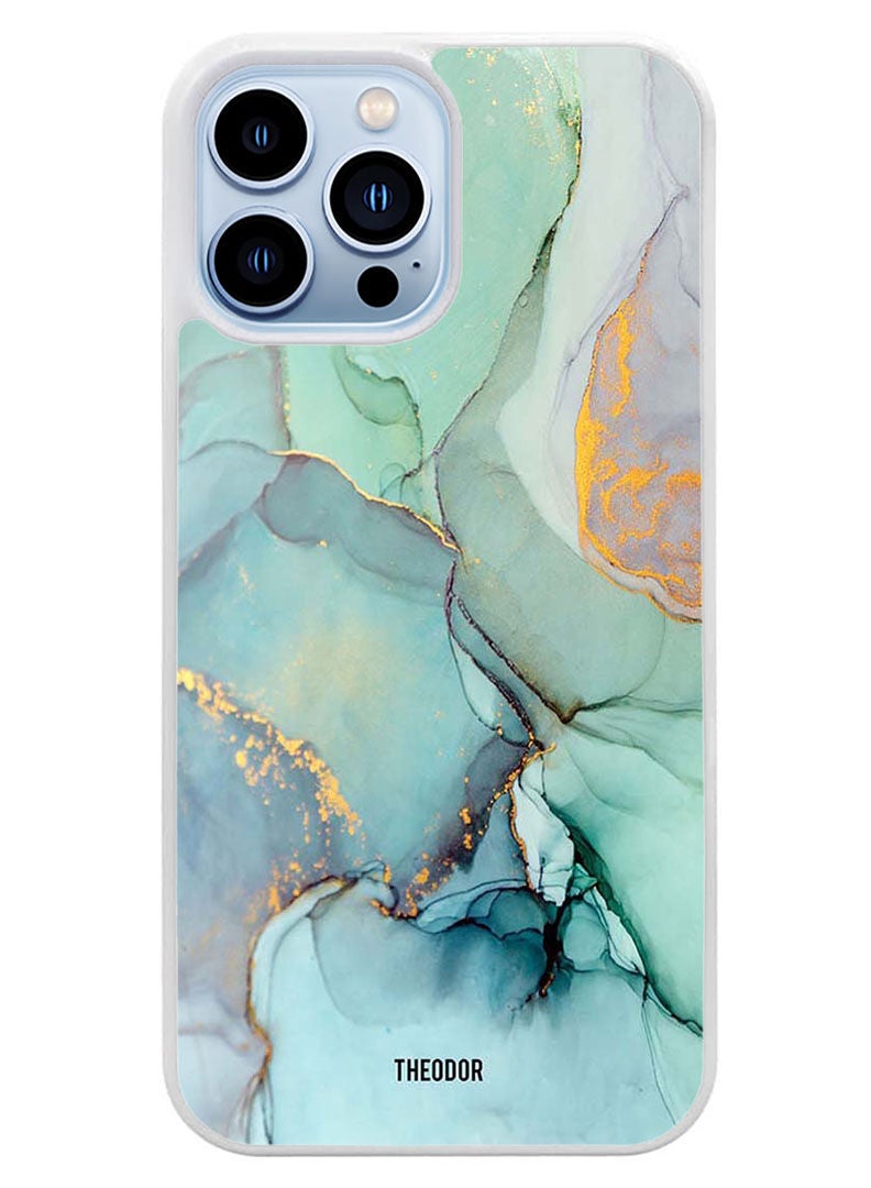 Theodor Protective Case Cover For APPLE IPHONE 14 Pro Max Crack Lines(White Bumper) - Image 1