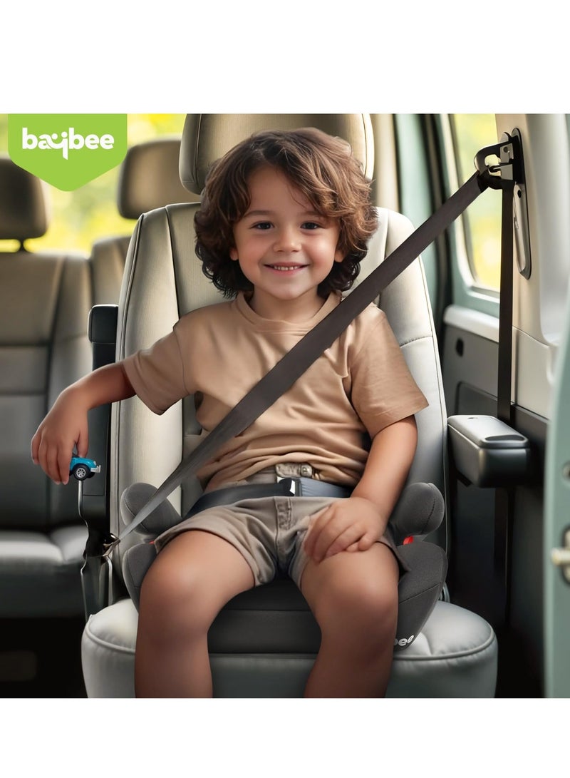 Baybee Kids Booster Car Seat for Baby Portable Lightweight Travel Car Seat with Removable Cover, Comfort, Compact and Easy to Use | Suitable for Toddler 4-12 Years Boys Girls (Black) - Image 2