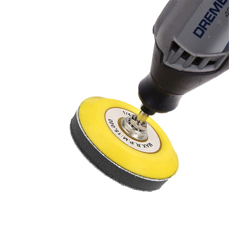 Yakamoz 2 Pack 3-Inch Hook and Loop Sanding Backing Pad with 1/4 Inch Shank and Soft Foam Layer Buffering Pad Polishing Tool Kit for Drill Air Die Grinder Sander Grinding Rotary Tool - Image 4