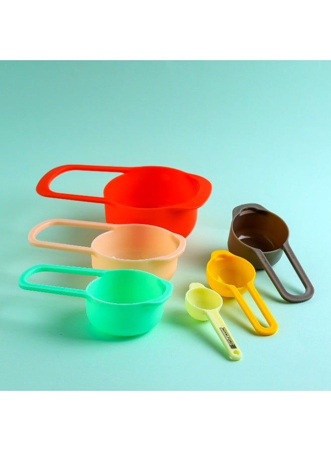 Royalford 6 pcs Measuring Spoon Set, Premium Quality Plastic Measuring Set Perfect for All Kitchen, Baking and Cooking Needs| Easy to Store and Stackable Design| Multi-Color | RF10556 - Image 4