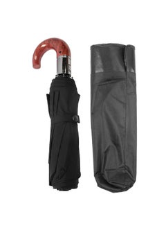 Zerodis Zerodis Travel Umbrella, Compact Windproof Umbrella with Curved Handle Automatic Folding Umbrella for Men Women Backpack Car (Non Glue Type)  - Image 1