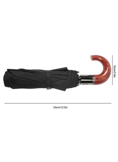 Zerodis Zerodis Travel Umbrella, Compact Windproof Umbrella with Curved Handle Automatic Folding Umbrella for Men Women Backpack Car (Non Glue Type)  - Image 3