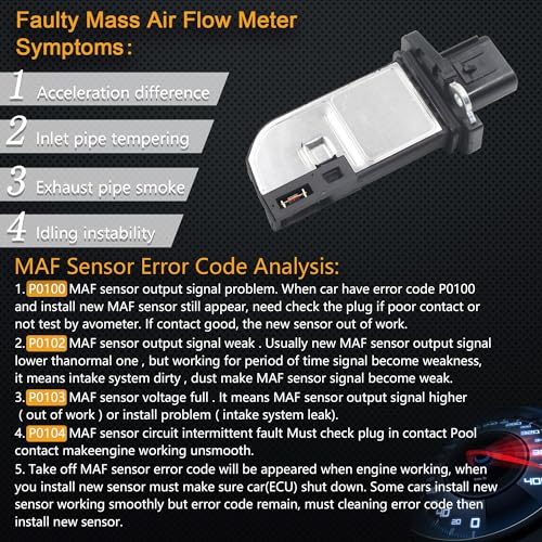 Yezoauto Mass Air Flow Sensor Maf Meter Compatible with Ford E-350 13-15; Expedition 12-14; Fusion 13-16; Mustang 11-14 & Lincoln Mks 13-16; Navigator 12-15 & More Replace OE BR3Z-12B579-A - Image 2
